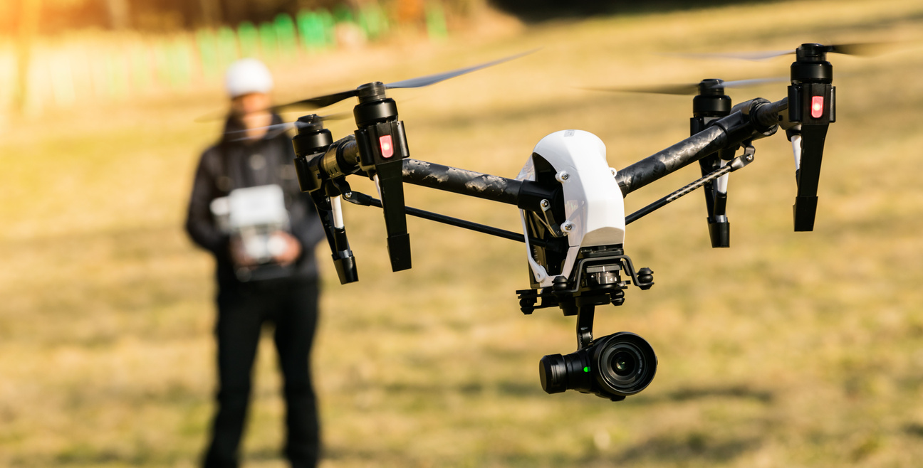 Man Handling Drone 